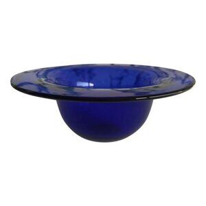 Beautiful Hand Blown Cobalt Blue Glass Bowl